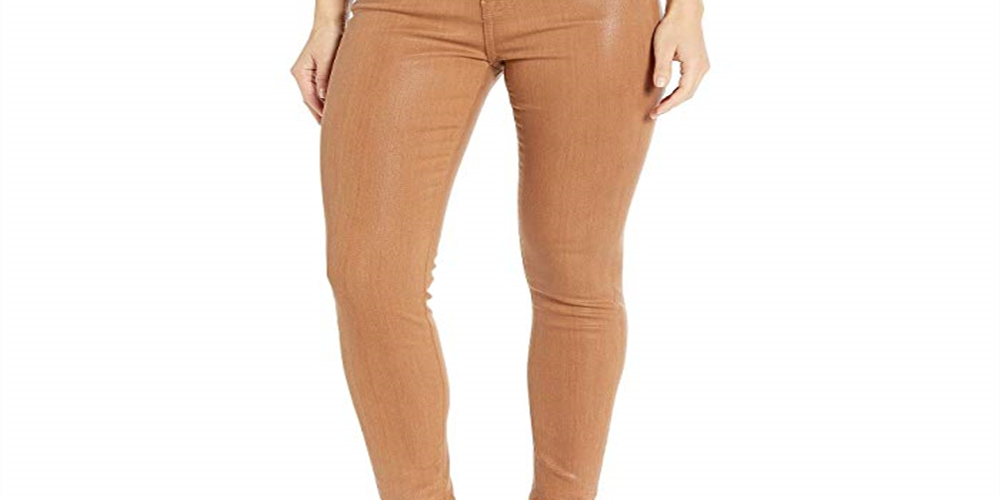 7 for All Mankind Women's Faux Leather Skinny Pants Brown Size 31
