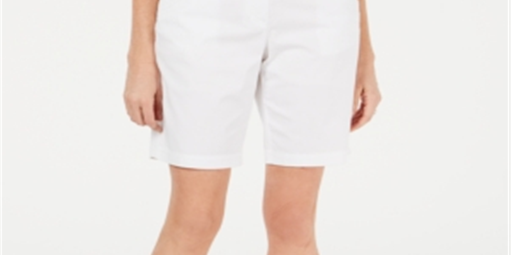 Karen Scott Women's Curved Pocket Shorts Brown Size 18