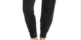 DKNY Women's Sport Velour Logo Print Joggers Black Size XS