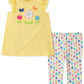 Kids Headquarters Little Girl's 2 Pc Flower Surprise Tunic & Leggings Set Yellow Size 6