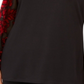 JM Collection Women's Embellished Velvet Sleeve Top Black Size 2XL