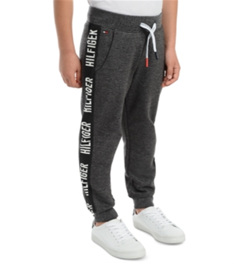 Tommy Hilfiger Toddler Boy's Shango Side Stripe Fleece Sweatpants Gray Size 3T