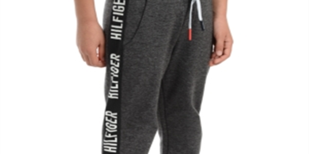 Tommy Hilfiger Toddler Boy's Shango Side Stripe Fleece Sweatpants Gray Size 3T