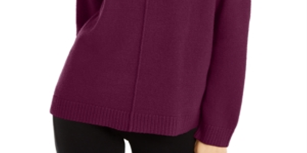 Alfani Women's Malbec Turtleneck SeaSweaters Red  Size Medium