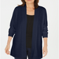 Karen Scott Women's Open Front Cardigan Blue Size Petite XL