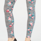 INC International Concepts Women's Shaping Floral Leggings Black-White Size X-Small