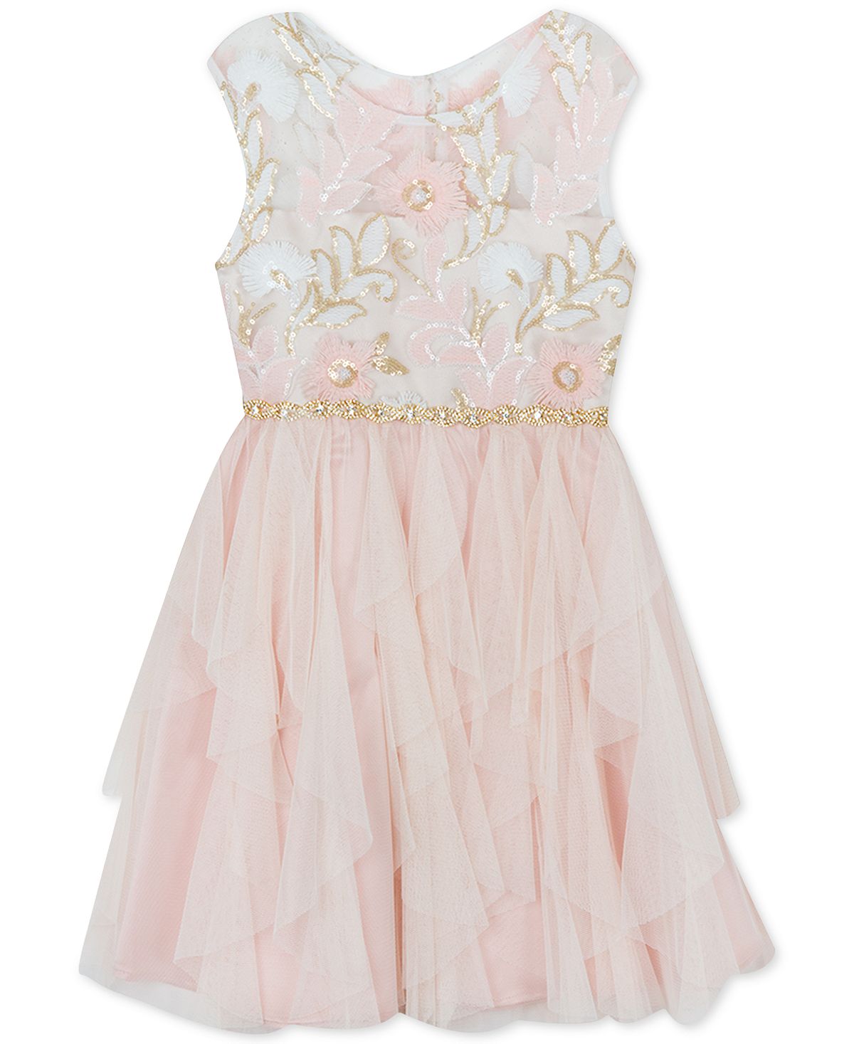 Rare Editions Toddler Girl's Sequin Embroidered Dress Pink Size 2T