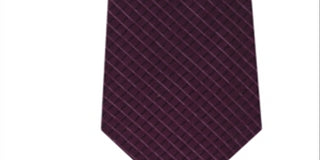 Calvin Klein Men's Micro Check Classic Neck Tie Red Size Regular