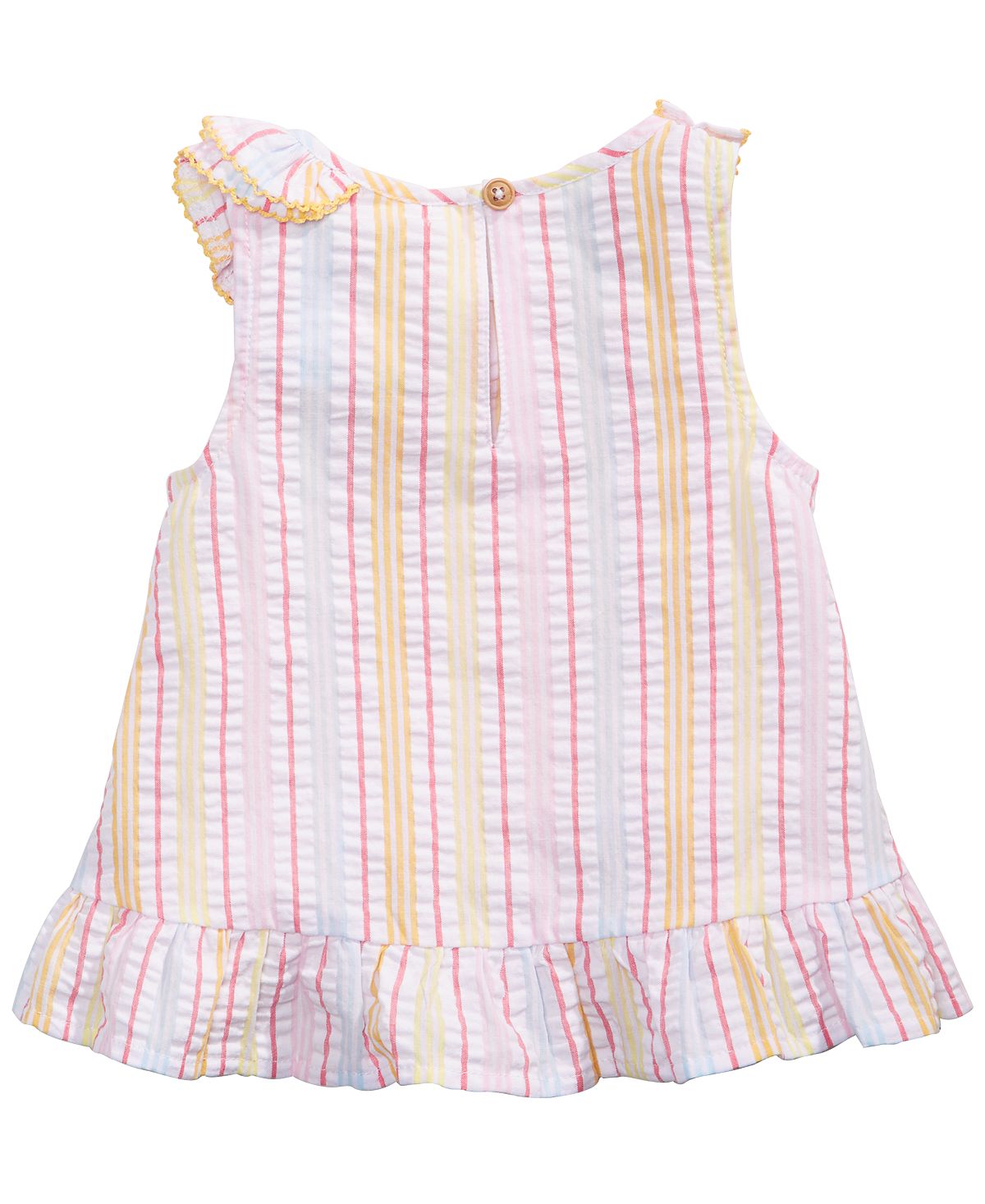 First Impressions Baby Girl's Ruffle Striped Seersucker Top White Size 3-6MOS