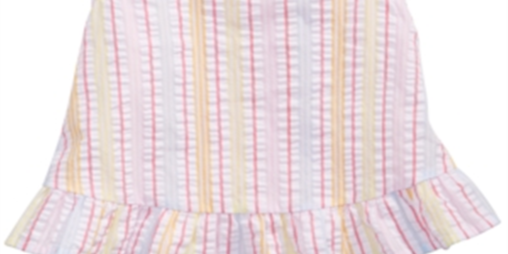 First Impressions Baby Girl's Ruffle Striped Seersucker Top White Size 3-6MOS