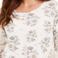 Style & Co Women's Printed Lantern Sleeve Top White Size Small