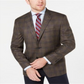 Ralph Lauren Men's Classic Fit Stretch Plaid Sport Coat Brown Size 40-R