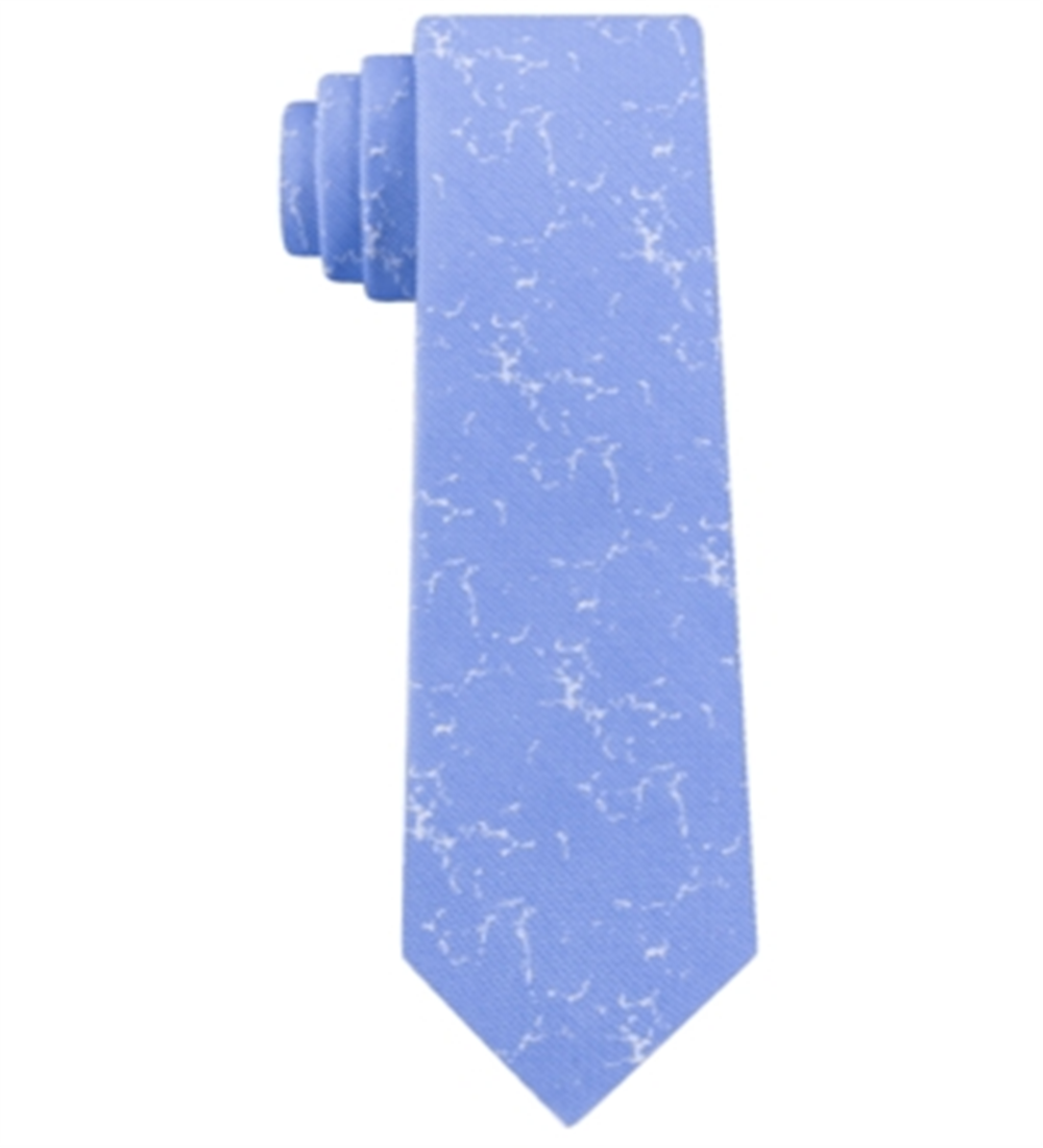 Calvin Klein Men's Organic Matter Skinny Abstract Tie Blue Size Regular