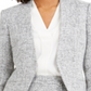 Calvin Klein Women's Tweed Open Front Blazer Gray Size 10