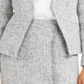 Calvin Klein Women's Tweed Open Front Blazer Gray Size 10