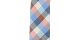 Nautica Men's Plaid Satin Neck Tie Orange Size Regular