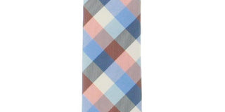 Nautica Men's Plaid Satin Neck Tie Orange Size Regular