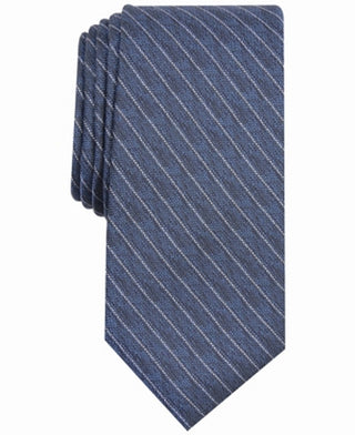 Alfani Men's Powell Striped Skinny Slim Silk Neck Tie Blue Size Regular