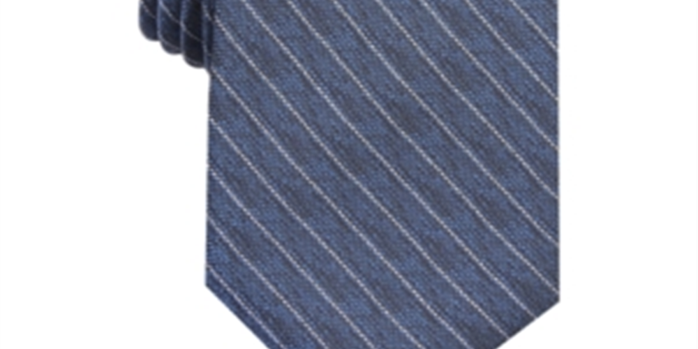 Alfani Men's Powell Striped Skinny Slim Silk Neck Tie Blue Size Regular