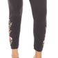 Style & Co Women's Floral Embroide Leggings Gray Size Petite P