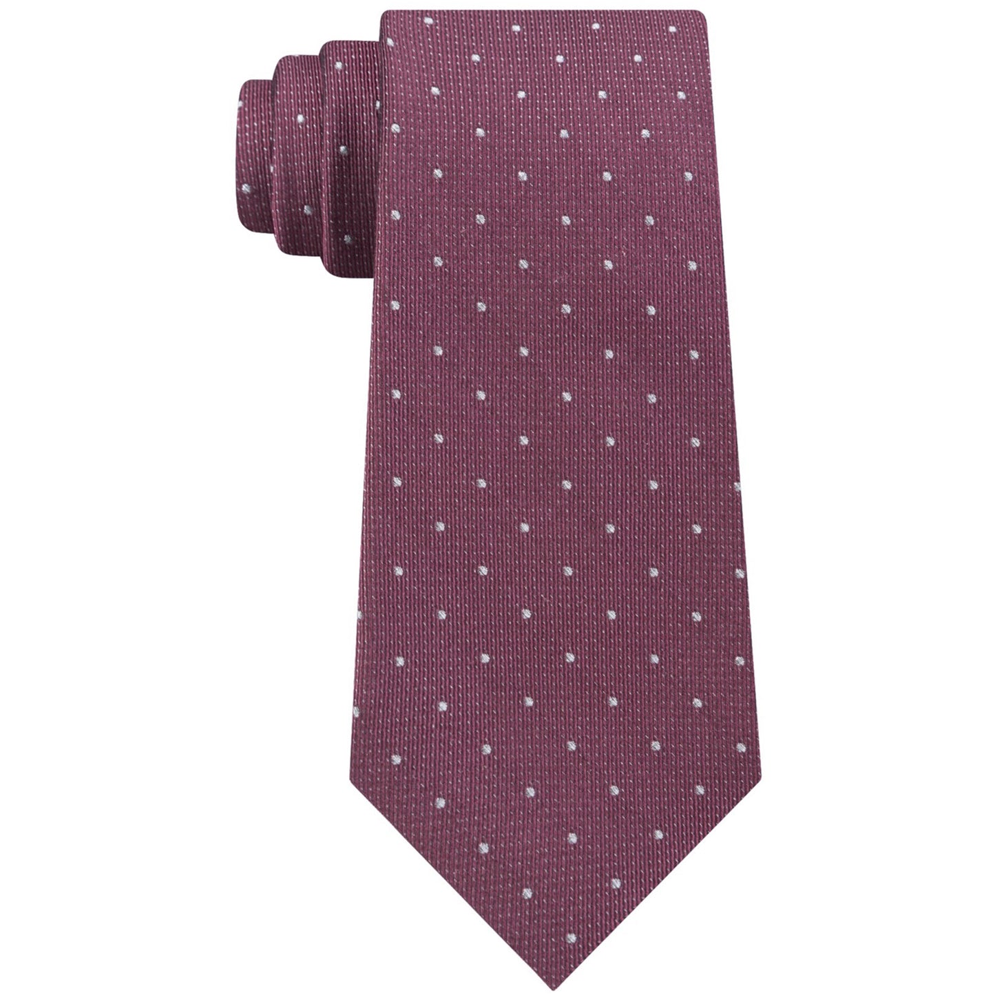 Calvin Klein Men's Reflective Dot Self tied Necktie Red Size Regular