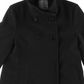 Larry Levine Women's Double Breasted Mid Length Wool Coat Black Size XL