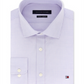 Tommy Hilfiger Men's Slim Fit Stretch Check Dress Shirt Purple Size L