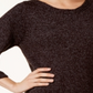 Karen Scott Women's Marled Boat Neck Sweater Black Size Large