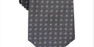 Alfani Men's Collins Neat Geometric Skinny Slim Silk Neck Tie Black Size Regular