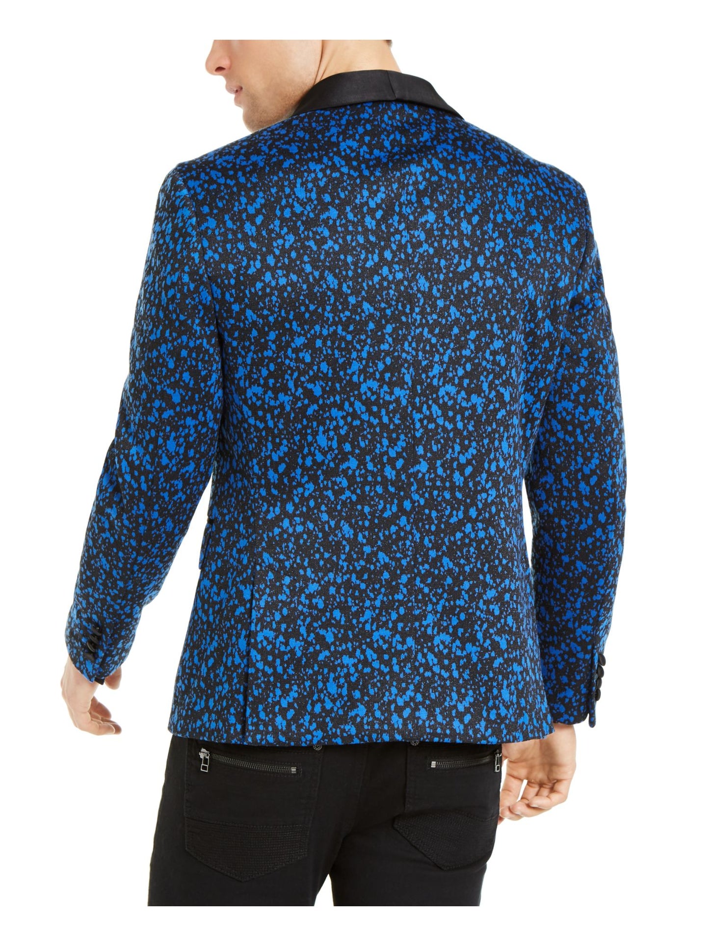 INC International Concepts Men's Printed Blazer Blue Size XX-Large