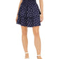 Maison Jules Women's Polka Dot Short Ruffled Skirt Blue Size XX-Small