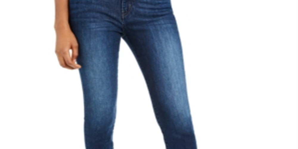 Flying Monkey Women's Cropped Frayed Skinny Jeans Blue Size 31