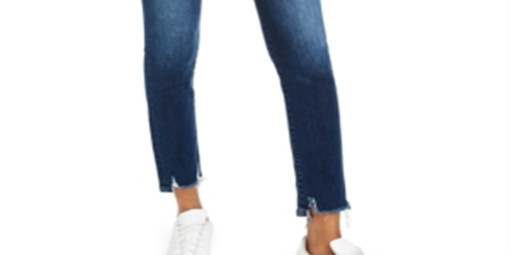 Flying Monkey Women's Cropped Frayed Skinny Jeans Blue Size 31