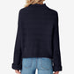 Charter Club Women's Textured Long Sleeve Turtle Neck Sweater Black Size Petite Small