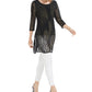 Alfani Women's Printed Super Tunic Black Size Petite Medium