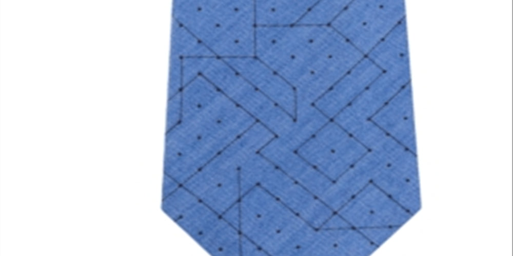 Calvin Klein Men's Algebra Print Slim Tie Blue Size Regular