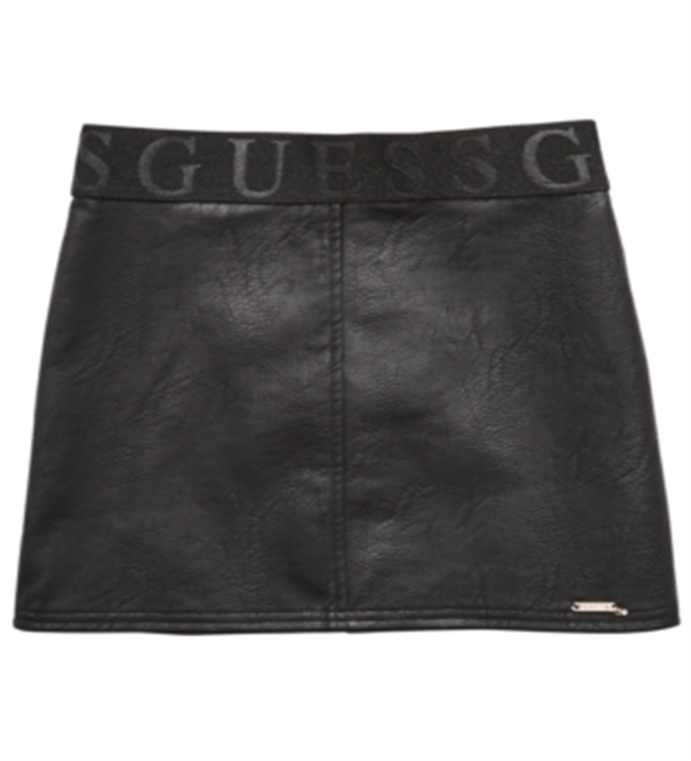 Guess Big Girl's Faux Leather Skirt Black Size 10