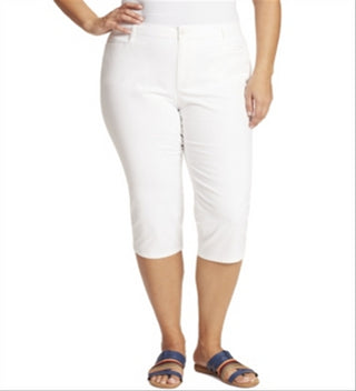 Gloria Vanderbilt Women's Plus Amanda Rouser Capri White Size 18 W