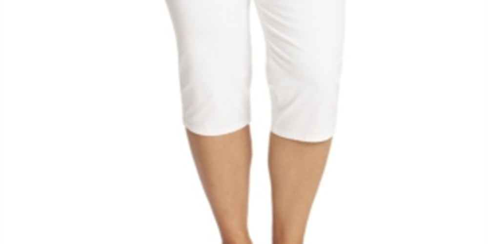 Gloria Vanderbilt Women's Plus Amanda Rouser Capri White Size 18 W