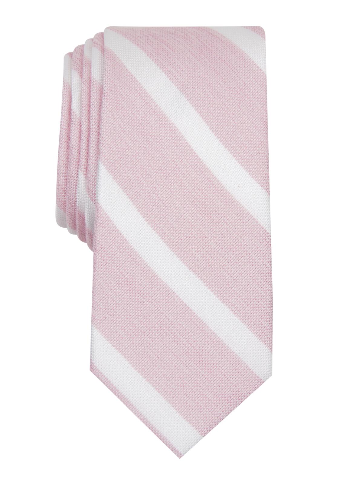 Bar III Men's Lovett Silk Skinny Neck Tie Pink Size Regular