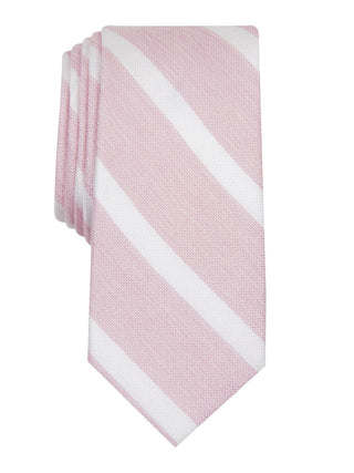 Bar III Men's Lovett Silk Skinny Neck Tie Pink Size Regular
