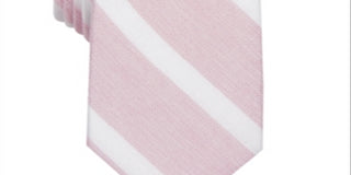 Bar III Men's Lovett Silk Skinny Neck Tie Pink Size Regular