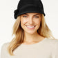 Nine West Women's Felt and Flowers Cap Black Size S/M