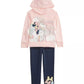 Disney Little Girl's 2 Pc Unicorn Minnie Mouse Hoodie Shirt & Jogger Pants Set Pink Size 5
