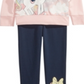 Disney Little Girl's 2 Pc Unicorn Minnie Mouse Hoodie Shirt & Jogger Pants Set Pink Size 5