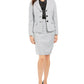 Le Suit Women's Houndstooth 2PC Skirt Suit White Size 10