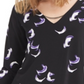 Alfani Women's V Neck Hi Low Tunic Top Black Size S