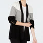 Charter Club Women's Colorblocked Cardigan Sweater Black Size X-Large