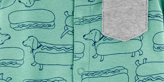 Carter's Baby Boys n Hot Dog Romper Print Green Size 8 Months
