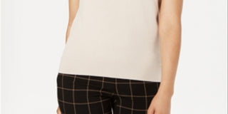 Charter Club Women's Sleeveless Crew Neck Sweater Brown Size X-Large